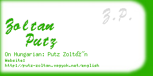 zoltan putz business card